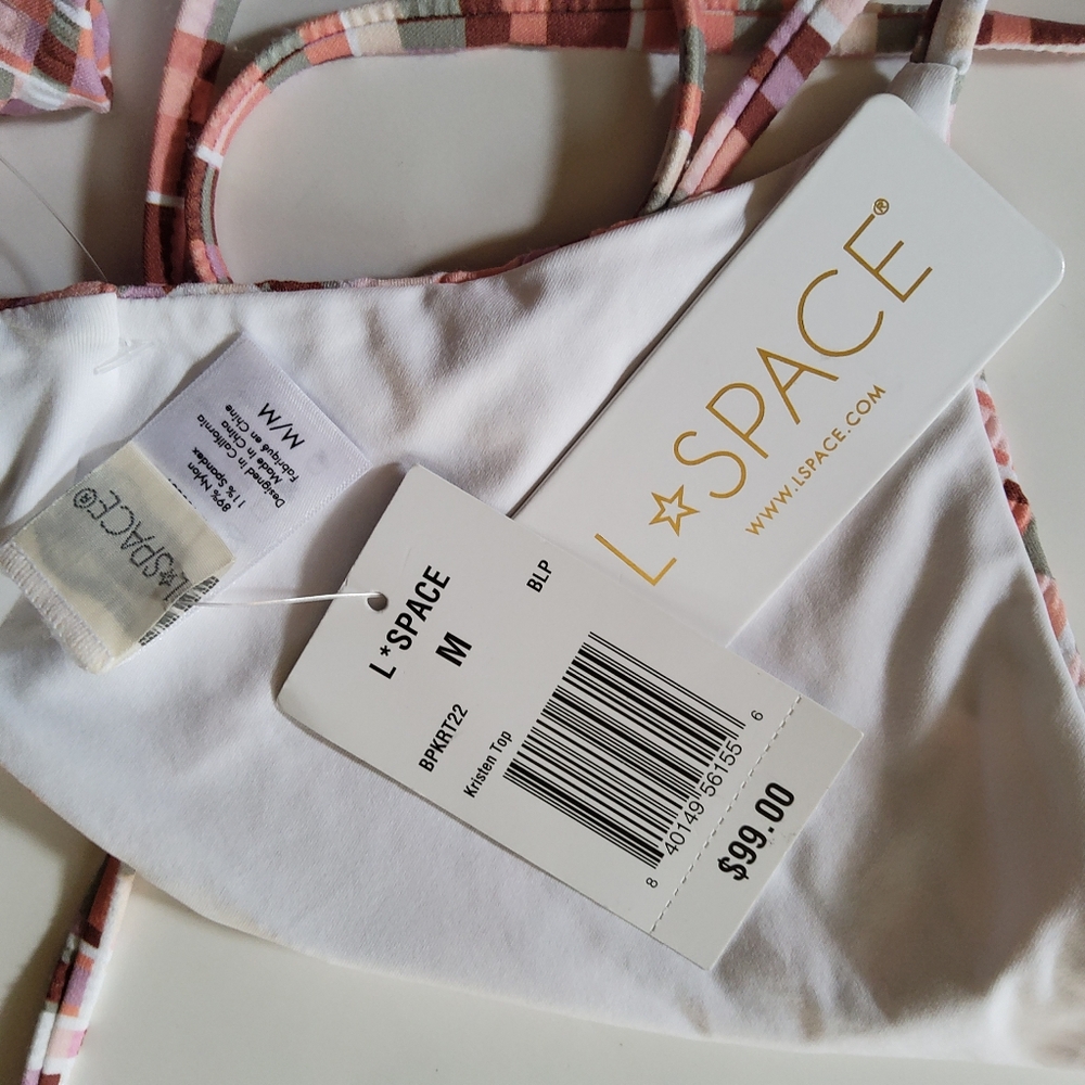 L*SPACE Kristen Bikini Swimsuit Top Size M New - Picture 14 of 14